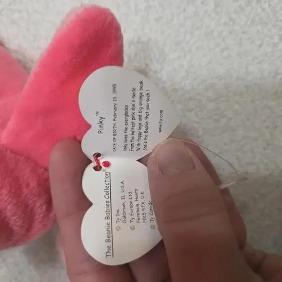 Ty Beanie Babies Pinky Flamingo - Picture 3 of 6